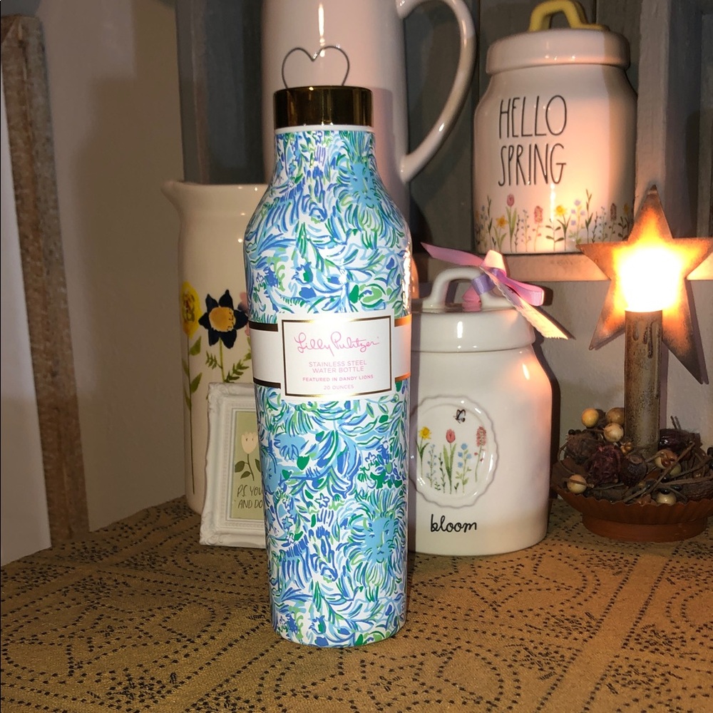 Lilly Pulitzer Stainless Steel Water Bottle Featured In Dandy Lions